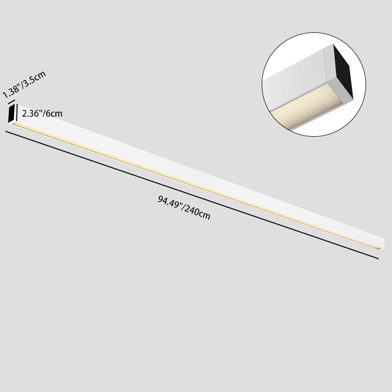 Retina-Friendly Industrial Office Linear Light - Industrial Style & Seamless Splicing Flush Mount Ceiling Light For Home Office