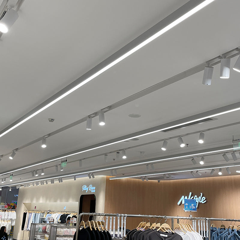 目に優しい工業用オフィスラインライト - 工業スタイル &amp; シームレススプライシングフラッシュマウント天井ライト ホームオフィス用 