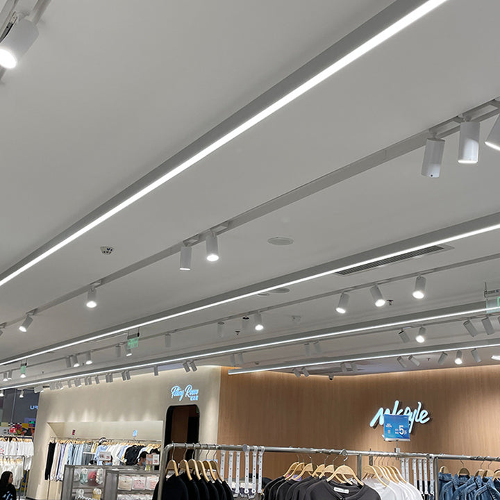 目に優しい工業用オフィスラインライト - 工業スタイル &amp; シームレススプライシングフラッシュマウント天井ライト ホームオフィス用 