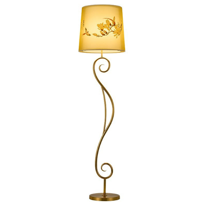 Lampadaire sur pied à une lumière en fer traditionnel chinois pour salon 