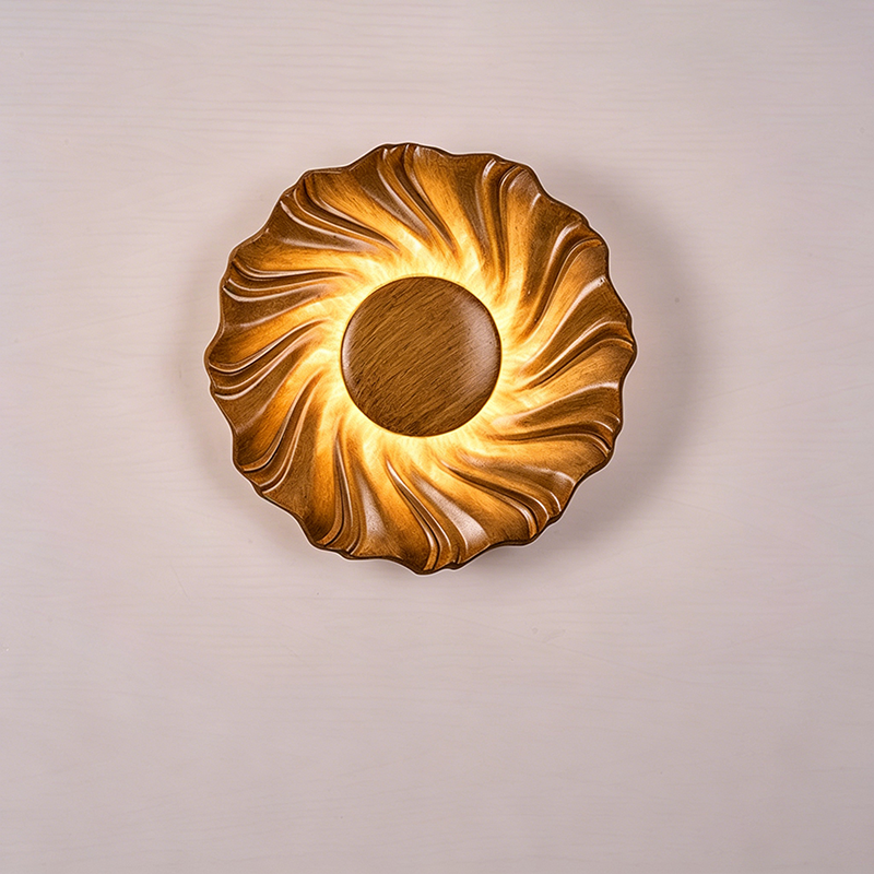 Modern Art Deco Resin Swirl-Shaped LED Wall Sconce Lamp For Living Room