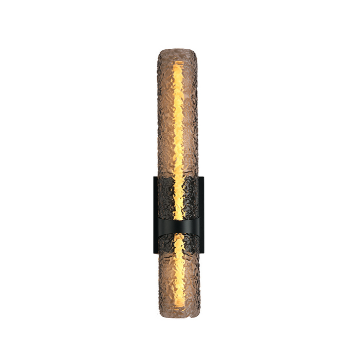 Contemporary Scandinavian Iron Acrylic Water Wave Cylinder LED Wall Sconce Lamp For Living Room
