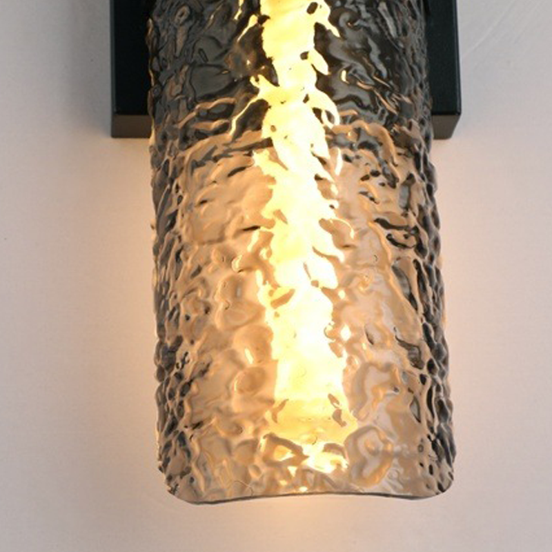 Contemporary Scandinavian Iron Acrylic Water Wave Cylinder LED Wall Sconce Lamp For Living Room