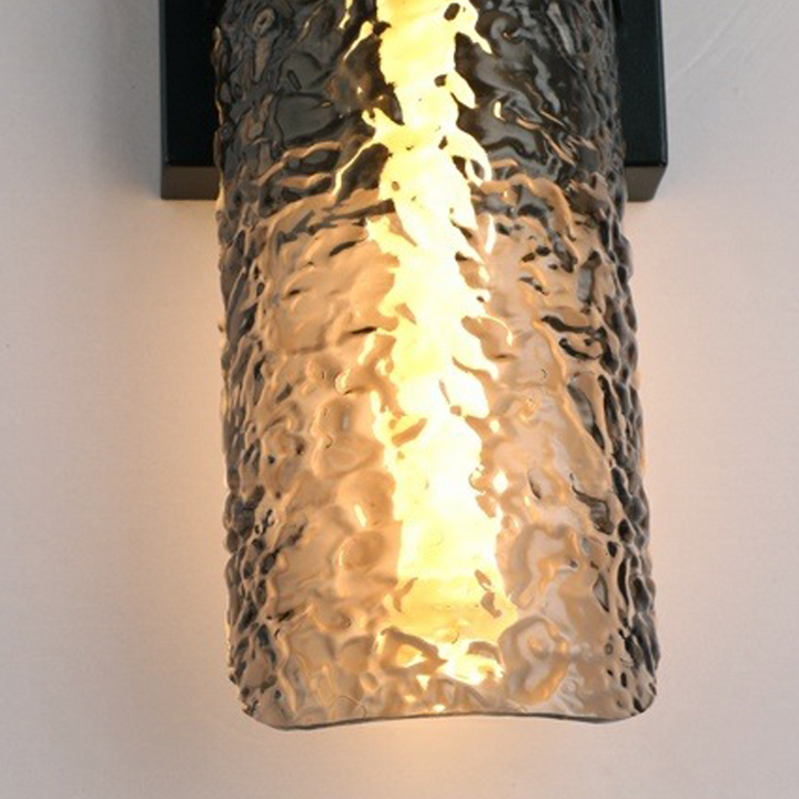 Contemporary Scandinavian Iron Acrylic Water Wave Cylinder LED Wall Sconce Lamp For Living Room
