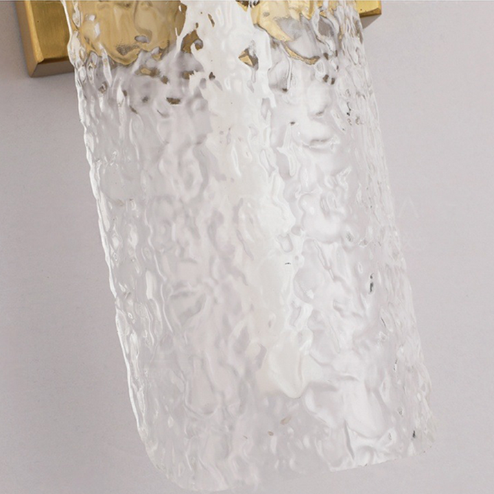 Contemporary Scandinavian Iron Acrylic Water Wave Cylinder LED Wall Sconce Lamp For Living Room