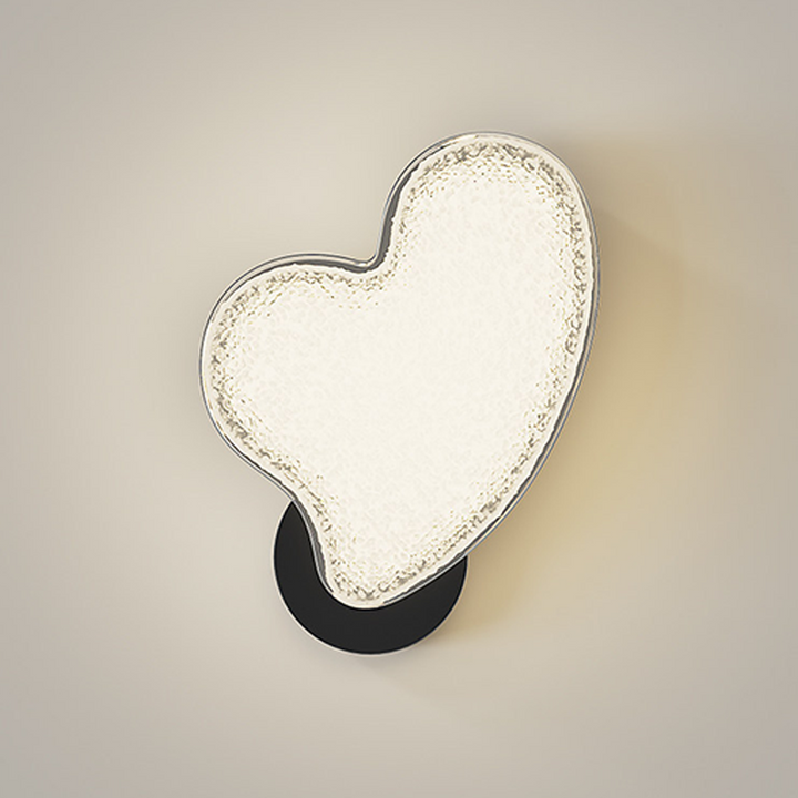 Moderne nordische LED-Wandleuchte in Herzform aus Acryl mit Metall für Wohnzimmer &amp; Schlafzimmer 