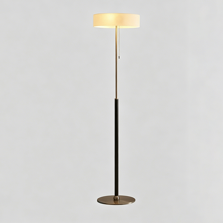 Moderne skandinavische Stehleuchte mit 3-flammigem Runddesign aus Eschenholz, Edelstahl, Aluminium und Glas für Wohnzimmer &amp; Schlafzimmer 