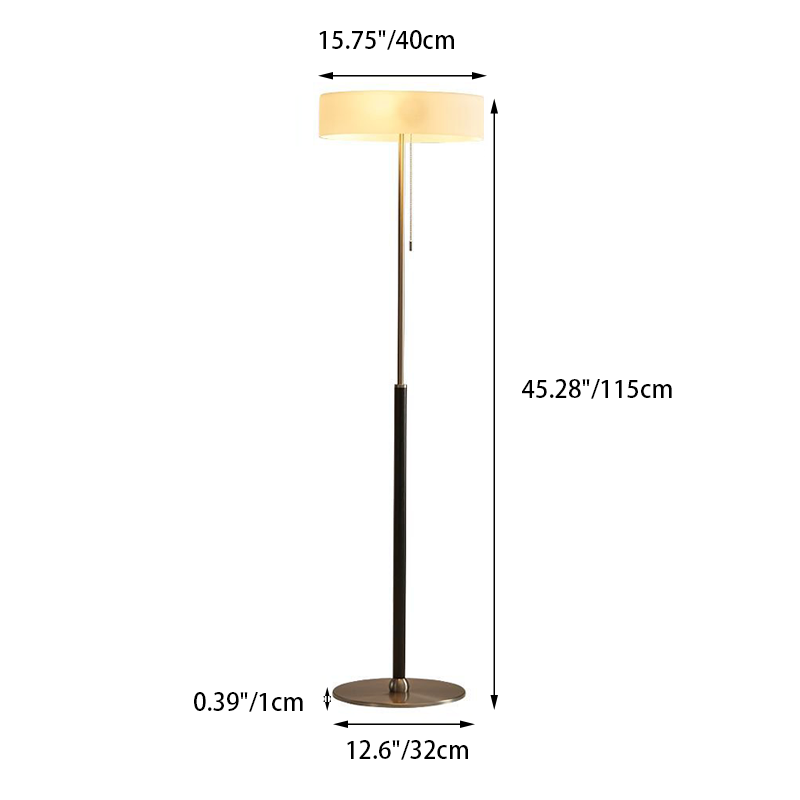 Moderne skandinavische Stehleuchte mit 3-flammigem Runddesign aus Eschenholz, Edelstahl, Aluminium und Glas für Wohnzimmer &amp; Schlafzimmer 