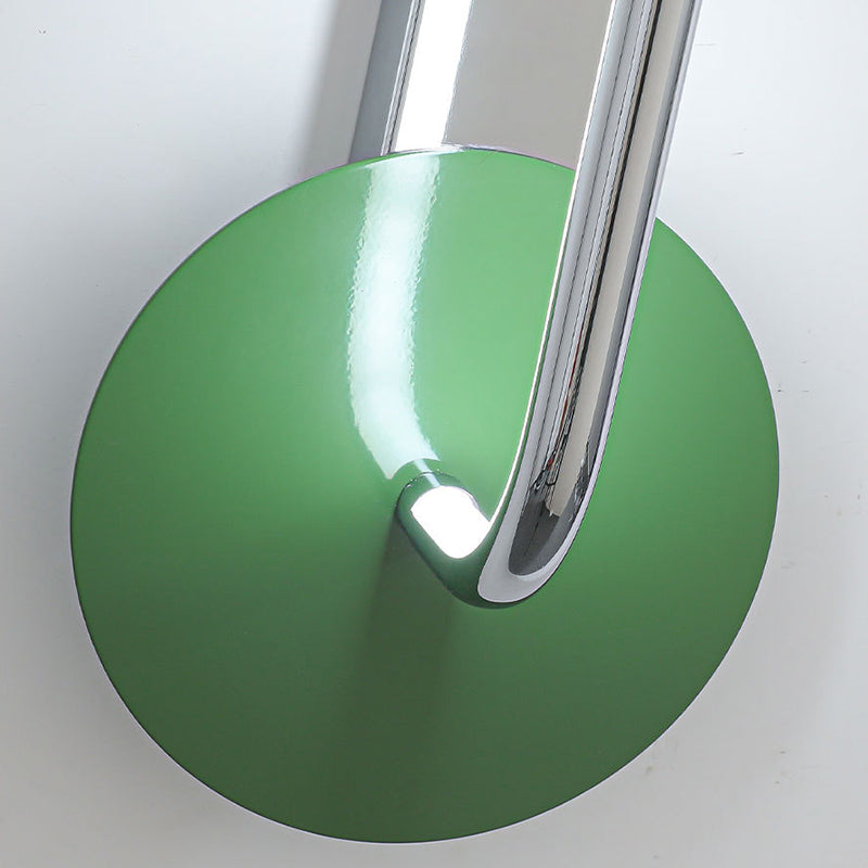 Aplique de pared LED redondo de hierro, aluminio y acrílico estilo francés tradicional para sala de estar 