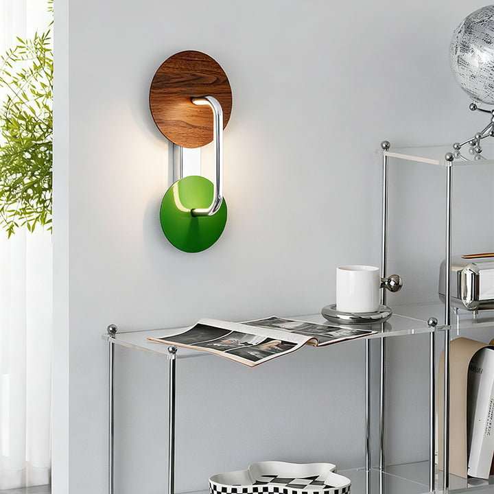 Aplique de pared LED redondo de hierro, aluminio y acrílico estilo francés tradicional para sala de estar 