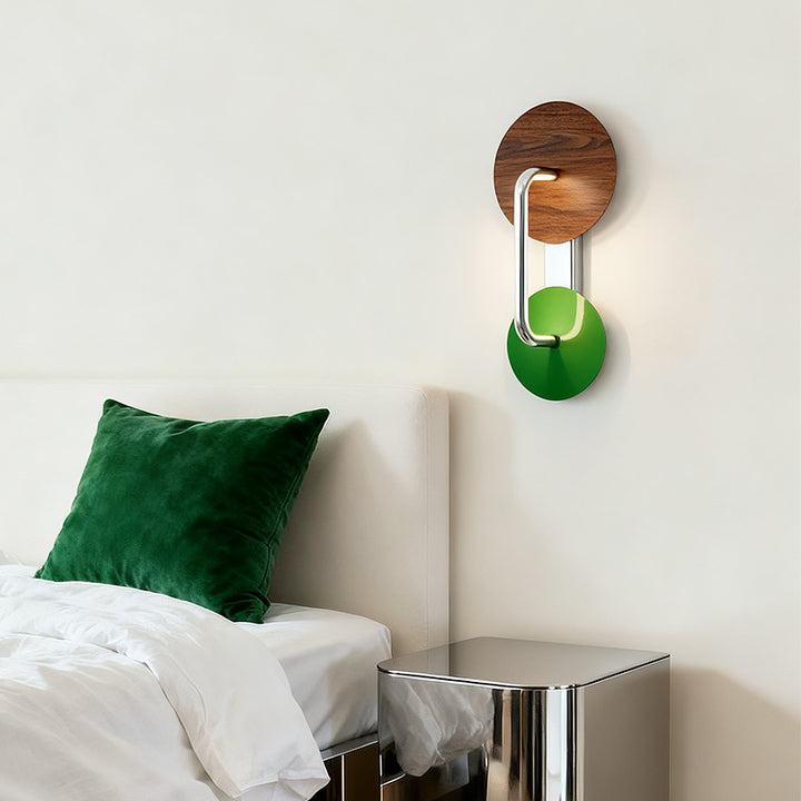 Aplique de pared LED redondo de hierro, aluminio y acrílico estilo francés tradicional para sala de estar 