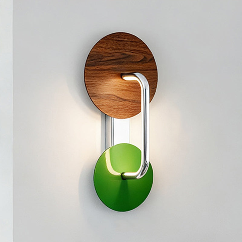 Aplique de pared LED redondo de hierro, aluminio y acrílico estilo francés tradicional para sala de estar 