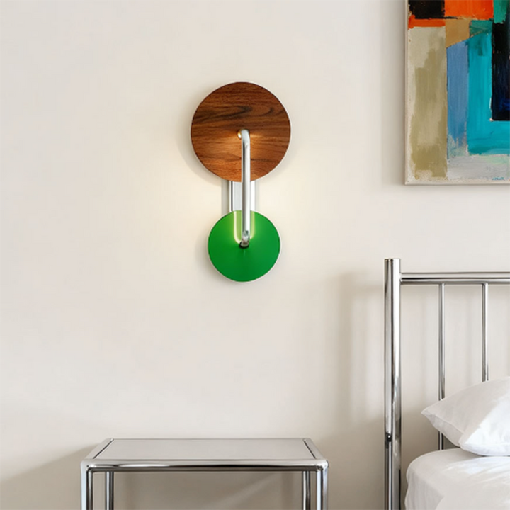 Traditionelle runde LED-Wandleuchte aus Eisen, Aluminium und Acryl im französischen Stil für das Wohnzimmer 