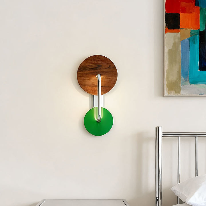 Aplique de pared LED redondo de hierro, aluminio y acrílico estilo francés tradicional para sala de estar 