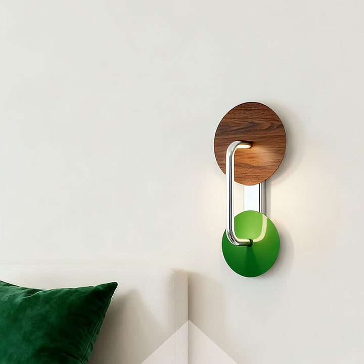 Traditionelle runde LED-Wandleuchte aus Eisen, Aluminium und Acryl im französischen Stil für das Wohnzimmer 