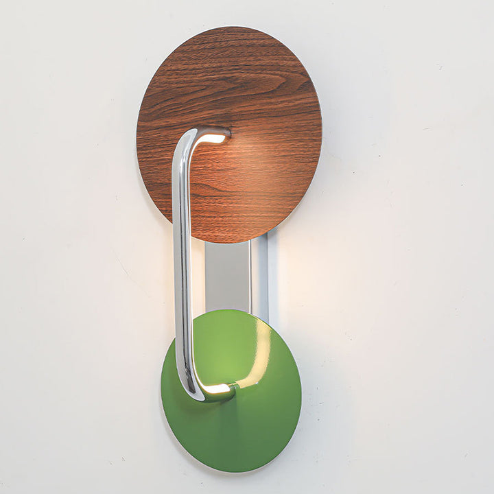 Aplique de pared LED redondo de hierro, aluminio y acrílico estilo francés tradicional para sala de estar 