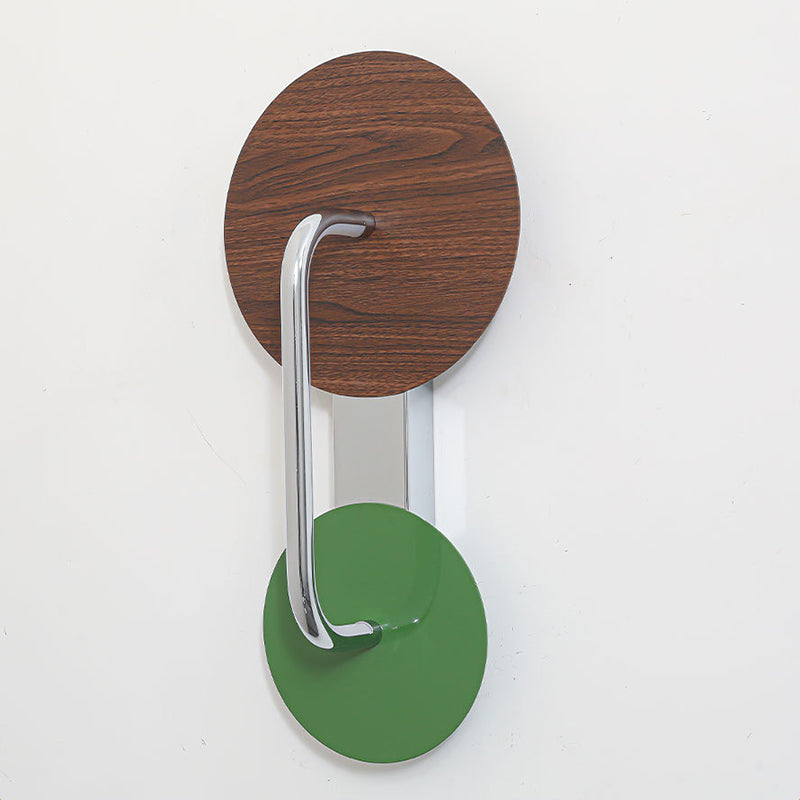 Aplique de pared LED redondo de hierro, aluminio y acrílico estilo francés tradicional para sala de estar 
