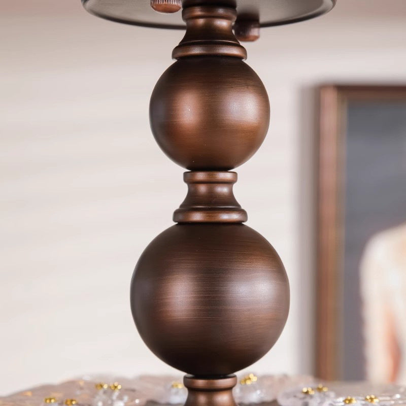 Zeitgenössische halbflache 5-flammige Deckenleuchte im Retro-Stil aus Eisen, Acryl und Glas in Knospenform für das Wohnzimmer 