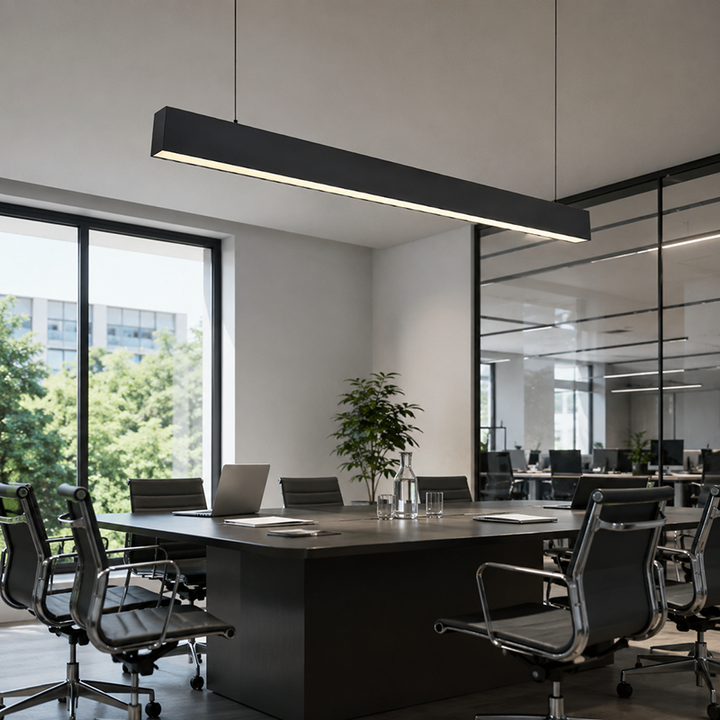 LED Linear Pendelleuchte - Retina-sichere blendfreie professionelle Beleuchtung für das Home Office 