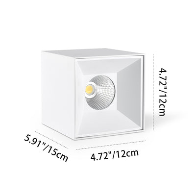 Plafonnier LED carré moderne monté en surface – Luminaire de plafond encastré en aluminium pour salon 