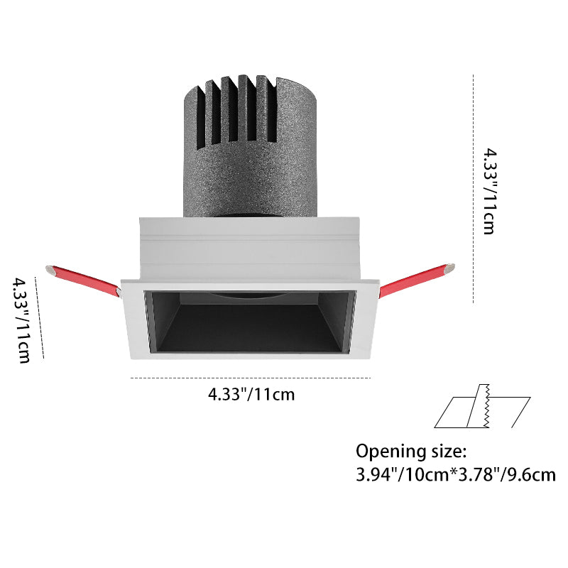 Dimmable Recessed LED Downlight - Frameless Flush Mount Ceiling Light ...