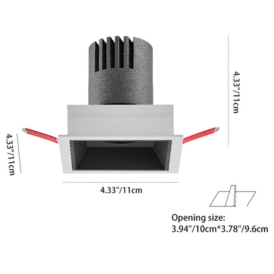 Dimmable Recessed LED Downlight - Frameless Flush Mount Ceiling Light For Home Office