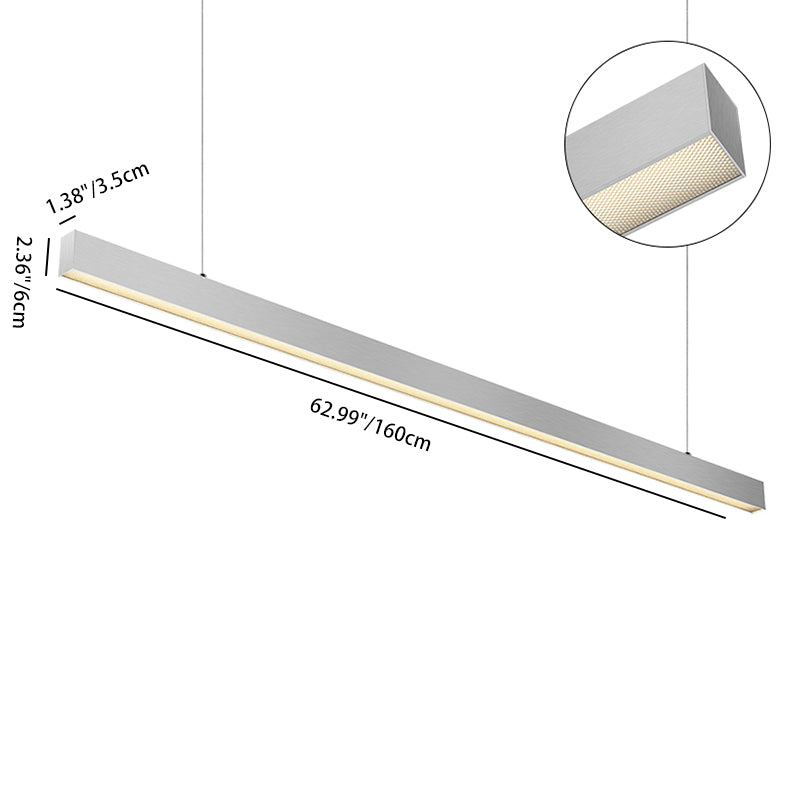 Luz lineal LED arquitectónica - Lámpara colgante anti-deslumbrante para oficina en casa 