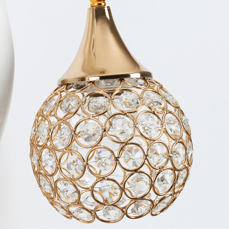 Modern Art Deco Resin Crystal Deer Head Shape 1-Light Wall Sconce Lamp For Living Room & Bedroom