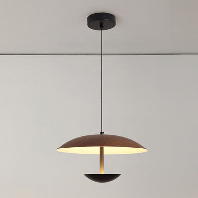 Contemporary Creative Iron Semi-Circle UFO Shape LED Pendant Light For Bedroom & Living Room