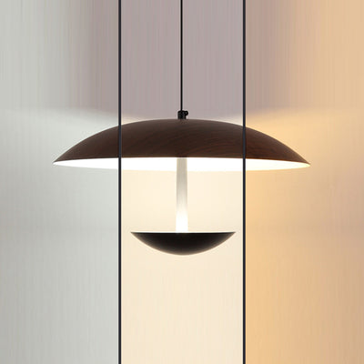 Contemporary Creative Iron Semi-Circle UFO Shape LED Pendant Light For Bedroom & Living Room