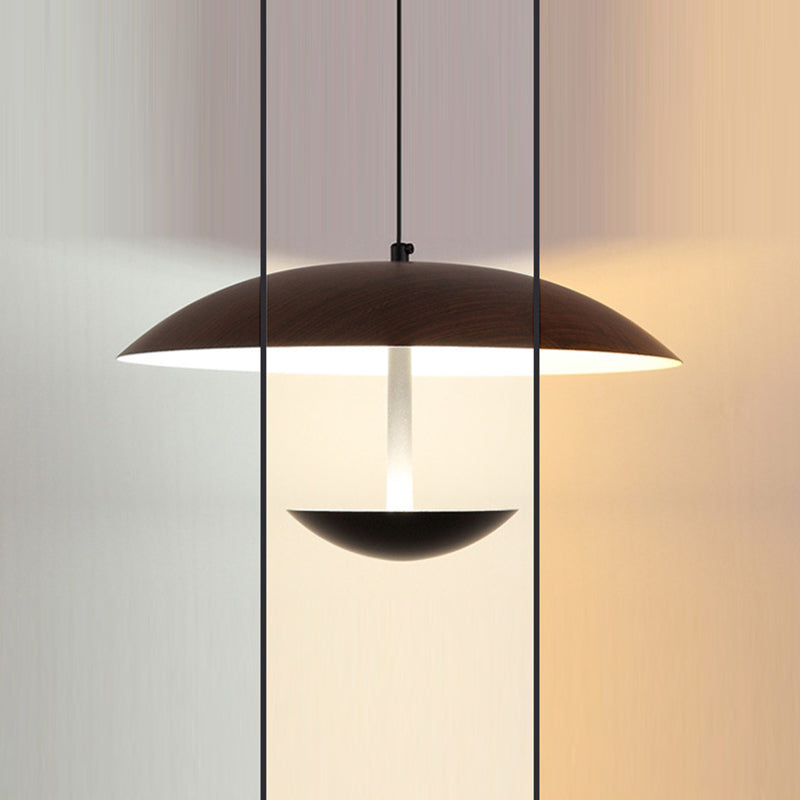 Contemporary Creative Iron Semi-Circle UFO Shape LED Pendant Light For Bedroom & Living Room