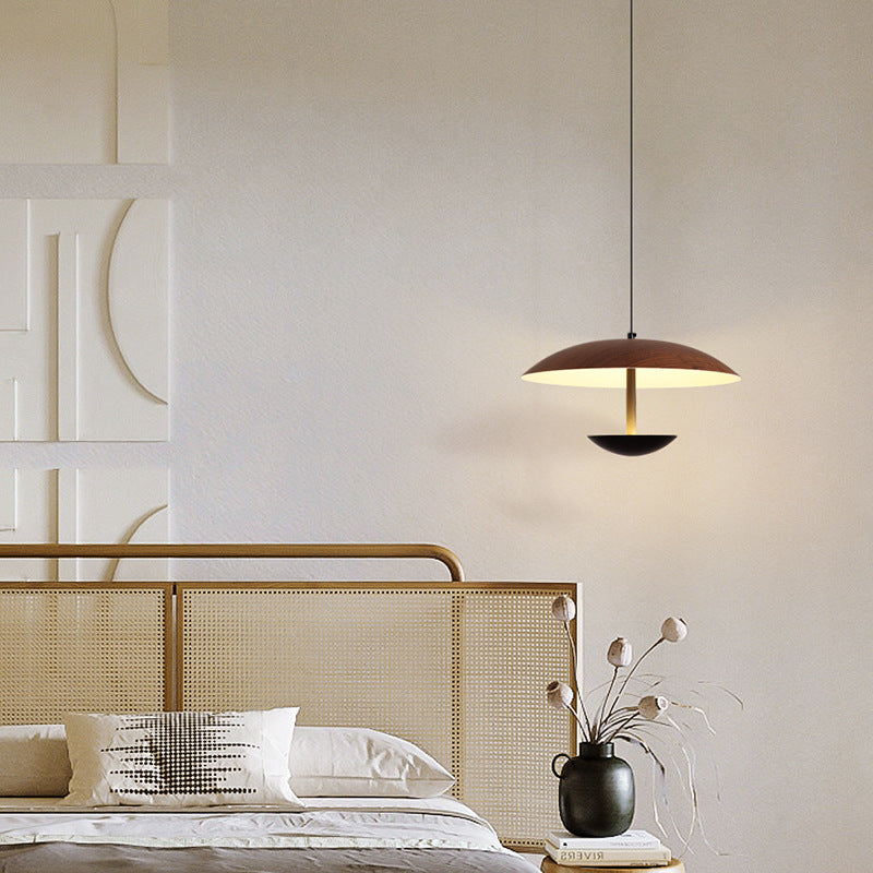 Contemporary Creative Iron Semi-Circle UFO Shape LED Pendant Light For Bedroom & Living Room