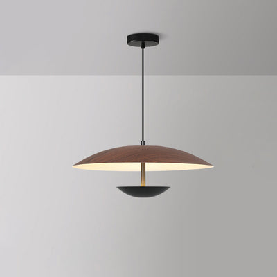 Contemporary Creative Iron Semi-Circle UFO Shape LED Pendant Light For Bedroom & Living Room
