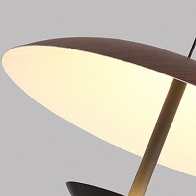Contemporary Creative Iron Semi-Circle UFO Shape LED Pendant Light For Bedroom & Living Room