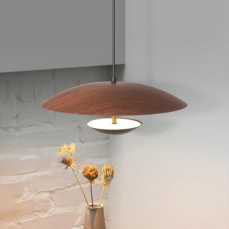 Contemporary Creative Iron Semi-Circle UFO Shape LED Pendant Light For Bedroom & Living Room