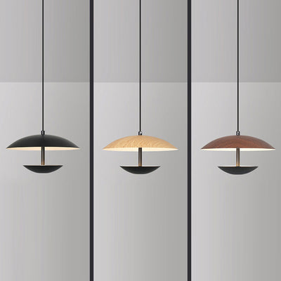 Contemporary Creative Iron Semi-Circle UFO Shape LED Pendant Light For Bedroom & Living Room