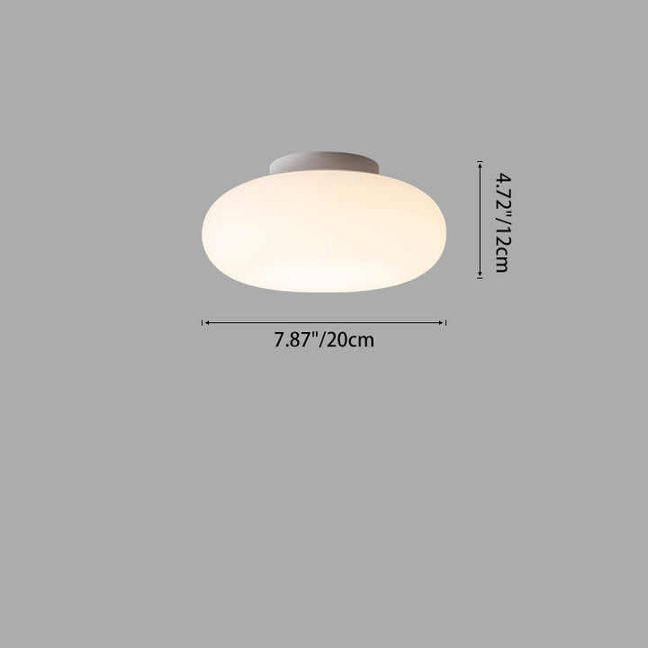 Moderna Minimalista Lámpara de Techo LED Montaje Semi-empotrado en Forma de Manzana de Hierro y PE para Dormitorio y Sala de Estar 