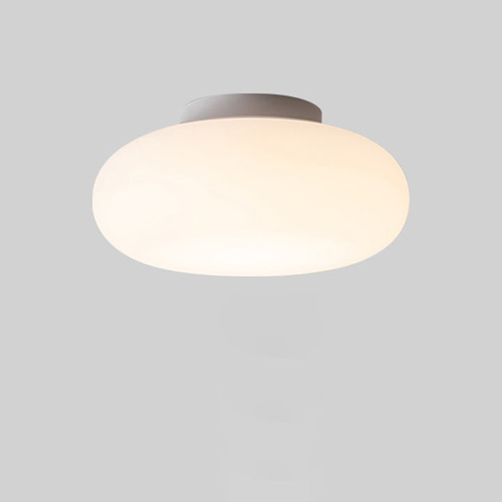 Moderna Minimalista Lámpara de Techo LED Montaje Semi-empotrado en Forma de Manzana de Hierro y PE para Dormitorio y Sala de Estar 