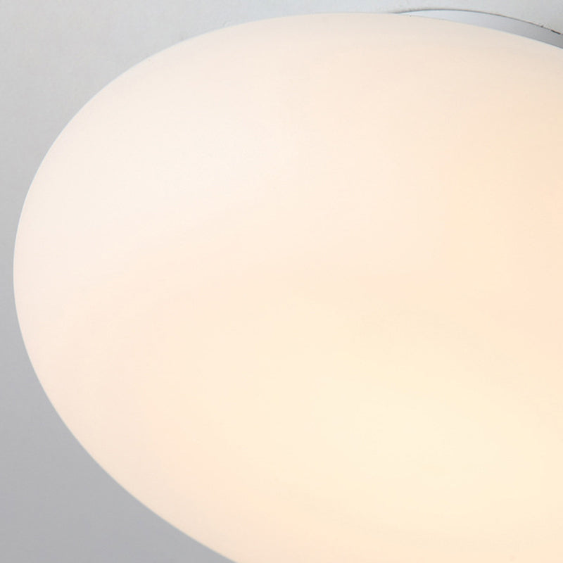 Moderna Minimalista Lámpara de Techo LED Montaje Semi-empotrado en Forma de Manzana de Hierro y PE para Dormitorio y Sala de Estar 