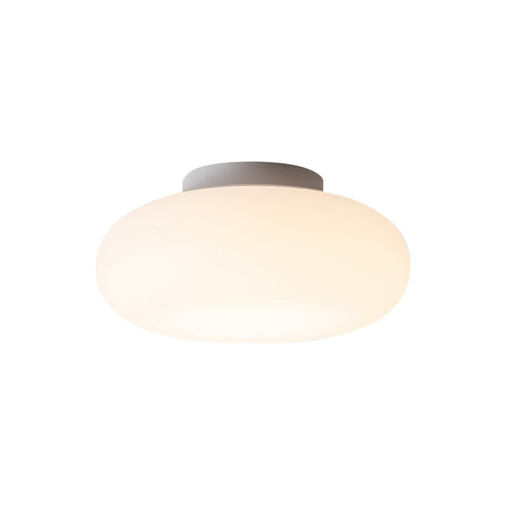 Moderna Minimalista Lámpara de Techo LED Montaje Semi-empotrado en Forma de Manzana de Hierro y PE para Dormitorio y Sala de Estar 