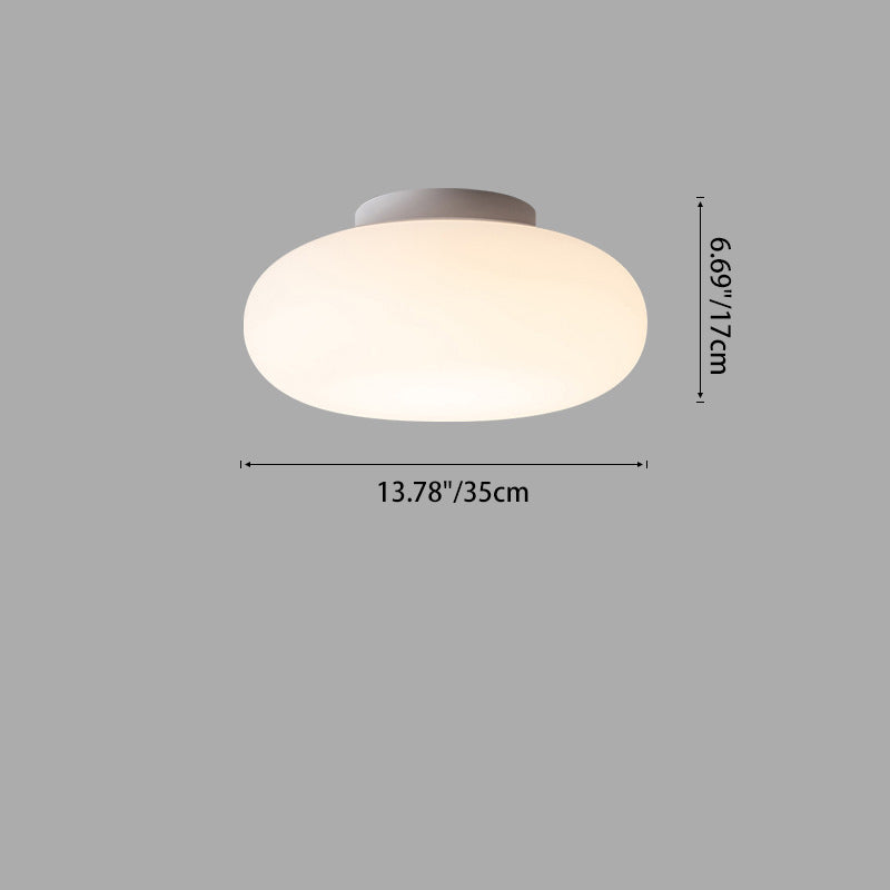 Moderna Minimalista Lámpara de Techo LED Montaje Semi-empotrado en Forma de Manzana de Hierro y PE para Dormitorio y Sala de Estar 