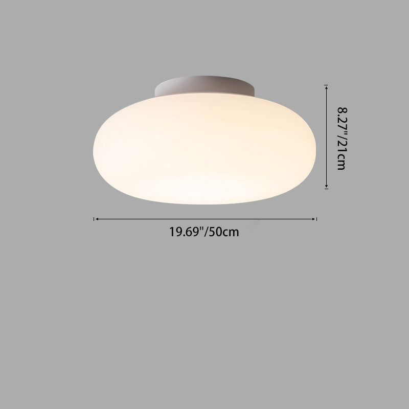 Moderna Minimalista Lámpara de Techo LED Montaje Semi-empotrado en Forma de Manzana de Hierro y PE para Dormitorio y Sala de Estar 