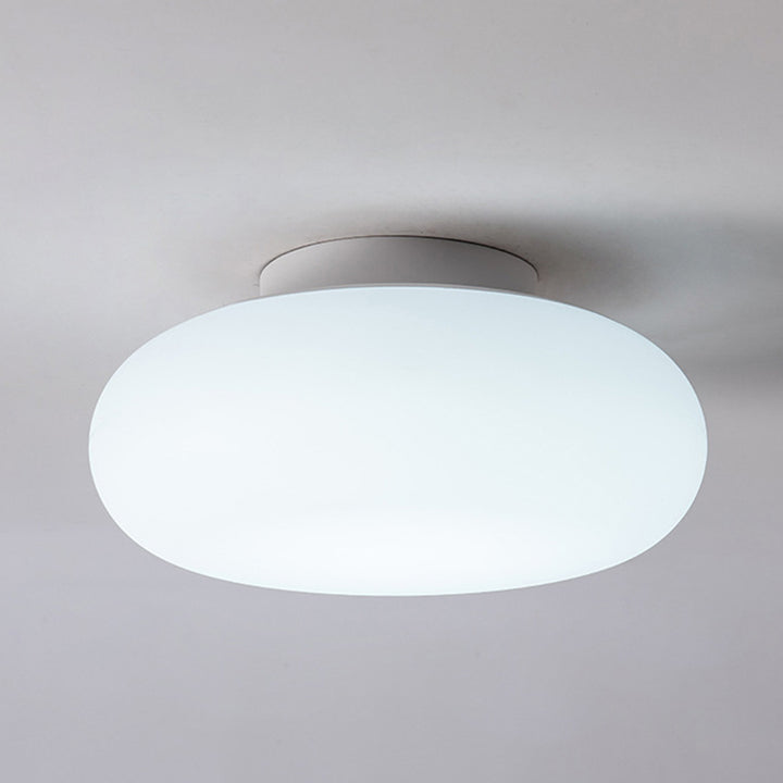 Moderna Minimalista Lámpara de Techo LED Montaje Semi-empotrado en Forma de Manzana de Hierro y PE para Dormitorio y Sala de Estar 