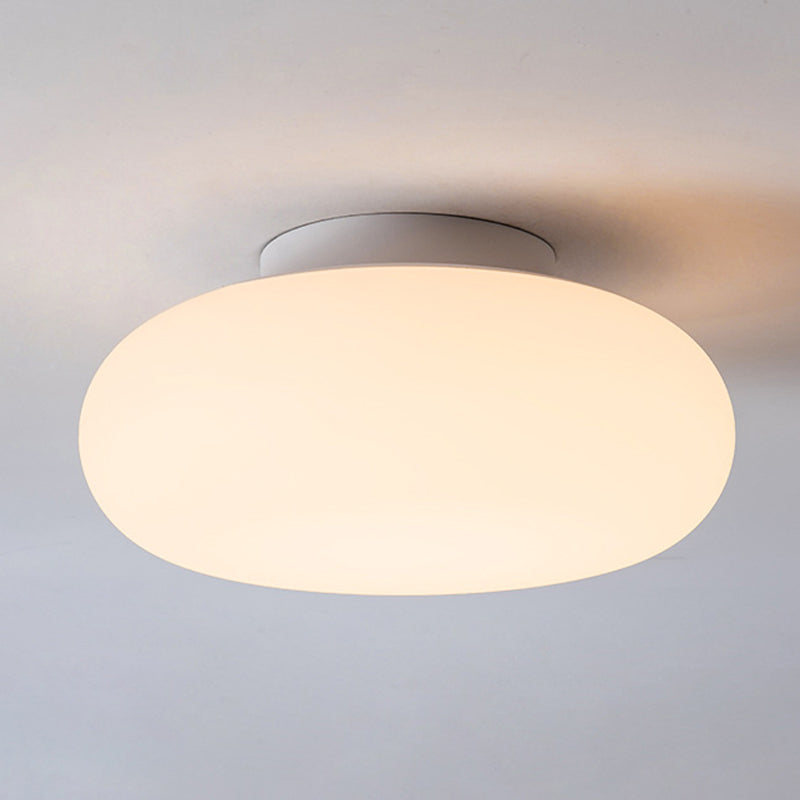 Moderna Minimalista Lámpara de Techo LED Montaje Semi-empotrado en Forma de Manzana de Hierro y PE para Dormitorio y Sala de Estar 