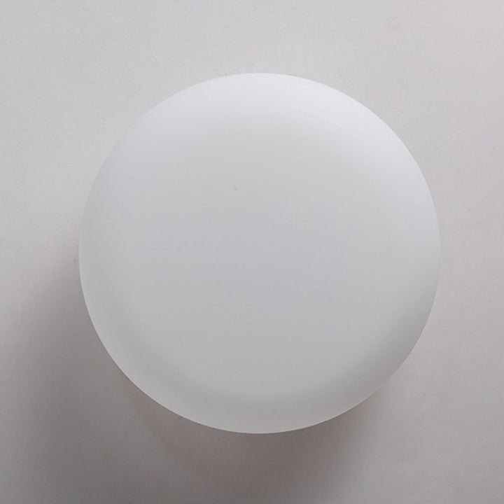 Moderna Minimalista Lámpara de Techo LED Montaje Semi-empotrado en Forma de Manzana de Hierro y PE para Dormitorio y Sala de Estar 
