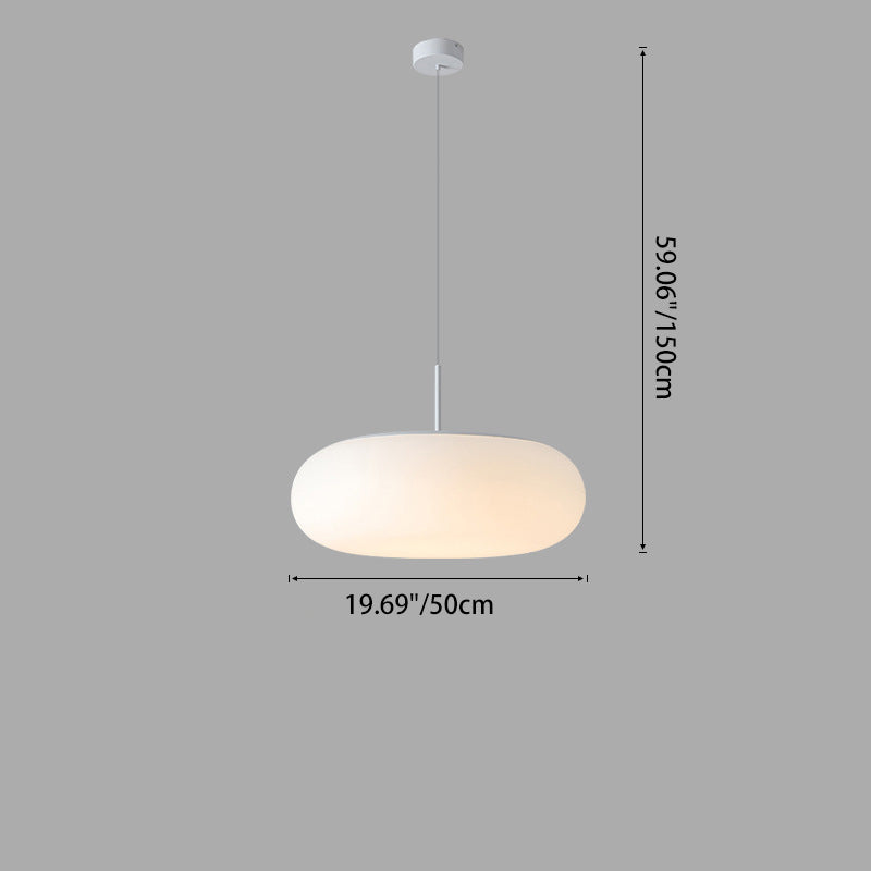 Suspension LED ronde en forme de pomme en fer et PE minimaliste moderne pour chambre et salon 