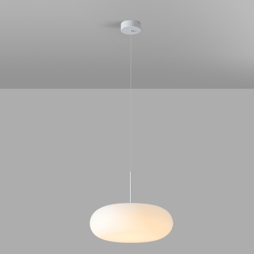 Suspension LED ronde en forme de pomme en fer et PE minimaliste moderne pour chambre et salon 