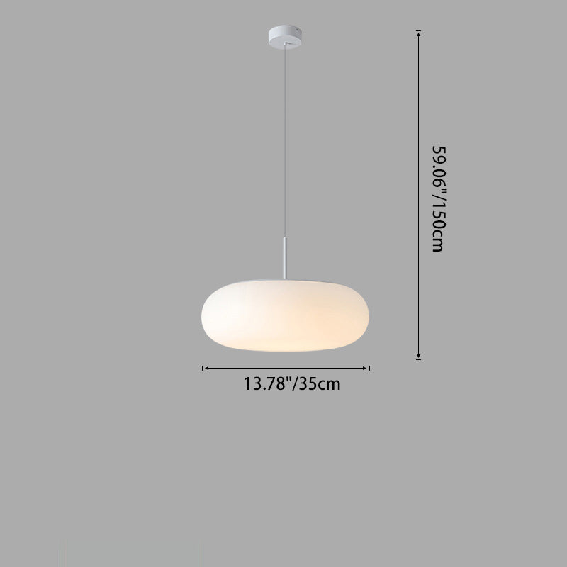 Suspension LED ronde en forme de pomme en fer et PE minimaliste moderne pour chambre et salon 