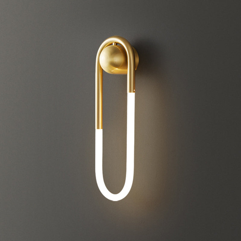 Moderne Luxus Messing Acryl Oval Globe LED Wandleuchte für Schlafzimmer &amp; Wohnzimmer 