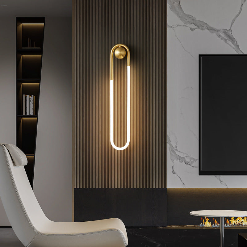 Moderne Luxus Messing Acryl Oval Globe LED Wandleuchte für Schlafzimmer &amp; Wohnzimmer 